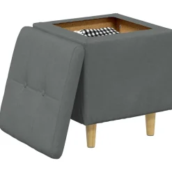 Opslagottoman met kussen 40 x 40 x 45 cm Stof><noscript><img width=