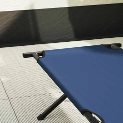 Buitensport*vidaXL Opvouwbaar Camping Bed 193 x 69 x 45 cm Oxford stof Blauw