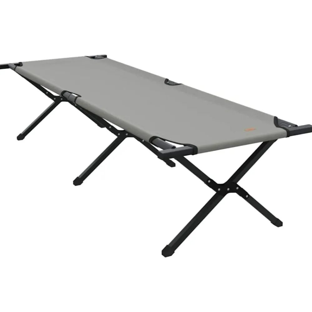 Buitensport*vidaXL Opvouwbaar Camping Bed 193 x 69 x 45 cm Oxford stof Grijs