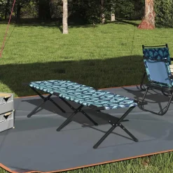 Opvouwbaar Camping Bed Blad Bossen 193 x 69 x 45 cm Oxford stof>vidaXL Hot