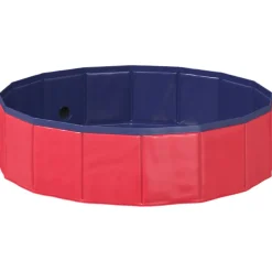 Huisdierbenodigdheden*vidaXL Opvouwbaar zwembadd voor honden en blauw 80 x 80 x 20 cm Rood