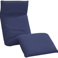 Tuinmeubelen*vidaXL Opvouwbare ligstoel 175x54x8,5 cm Oxfordstof Marineblauw