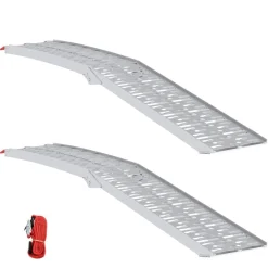 Voertuigonderdelen & -Accessoires*vidaXL Opvouwbare motoroprijplaat 340 kg per oprijplaat 2 stuks Zilver