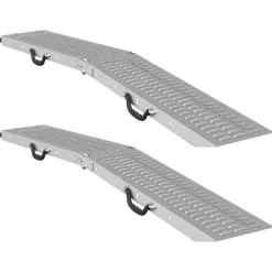 Voertuigonderdelen & -Accessoires*vidaXL Opvouwbare oprijplaat 200kg per oprijplaat 2 pcs Zilver