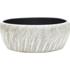 Sanitair & Loodgietersbenodigdheden*vidaXL Opzetwasbak rond Φ41x14 cm keramiek Zwart en grijs
