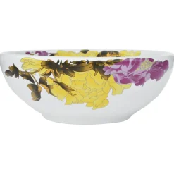 Sanitair & Loodgietersbenodigdheden*vidaXL Opzetwasbak rond Φ41x14 cm keramiek meerkleurig Geel en wit