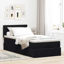 Ottoman bed met matras 80x200cm fluweel><noscript><img width=