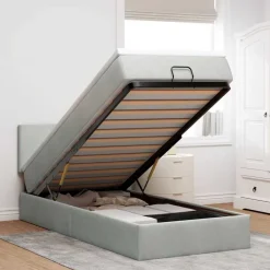 Bedden & Accessoires*vidaXL Ottoman bed met matras 80x200cm fluweel Lichtgrijs