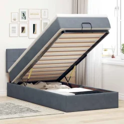 Ottoman bed met matras 80x200cm fluweel>vidaXL Hot