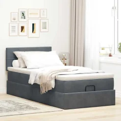 Ottoman bed met matras 80x200cm fluweel><noscript><img width=