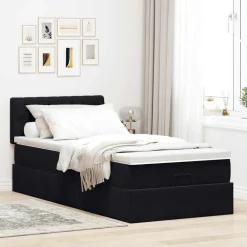 Ottoman bed met matras 80x200cm fluweel><noscript><img width=