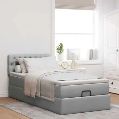 Ottoman bed met matras 80x200cm stof>vidaXL
