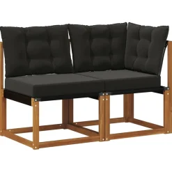 Outdoor Midden- en Hoeksalon met kussen 2 Stuk Naturel>vidaXL Clearance