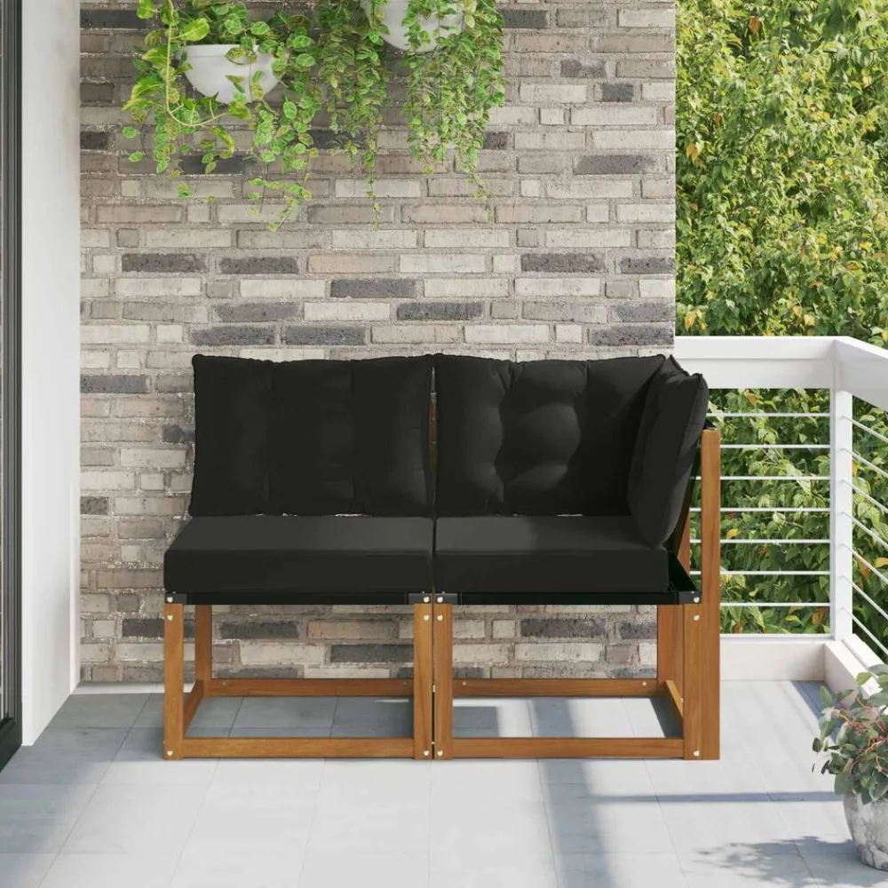 Outdoor Midden- en Hoeksalon met kussen 2 Stuk Naturel>vidaXL Clearance