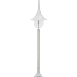 Verlichting*vidaXL Paalverlichting tuin E27 120 cm aluminium Wit