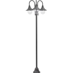 Verlichting*vidaXL Paalverlichting tuin E27 220 cm aluminium 3-delig Brons