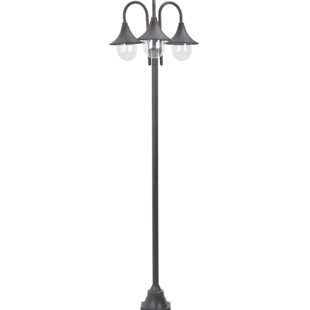 Verlichting*vidaXL Paalverlichting tuin E27 220 cm aluminium 3-delig Brons