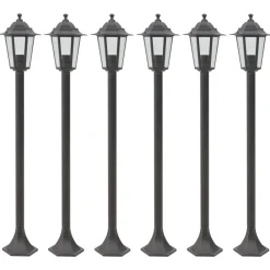 Verlichting*vidaXL Paalverlichting voor tuin E27 110 cm aluminium 6 st Brons