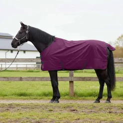 Buitensport*vidaXL Paardendeken Donkergroen en Zwart 75 cm Polyester Paars