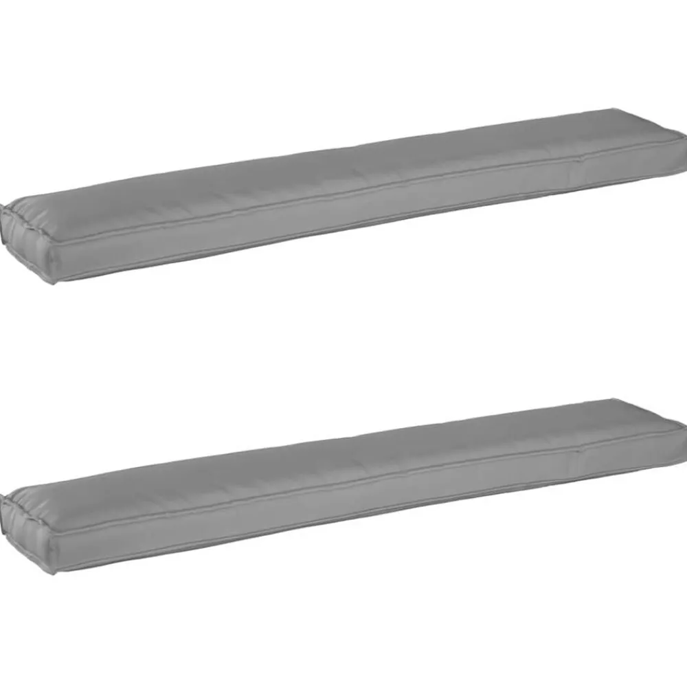 Woon- & Tuinaccessoires*vidaXL Pallet Kussen Set 2 pcs 200 x 40 x 8 cm Oxford stof Grijs