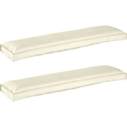Pallet Kussen Set 2 pcs Crème 150 x 40 x 8 cm Oxford Stof>vidaXL