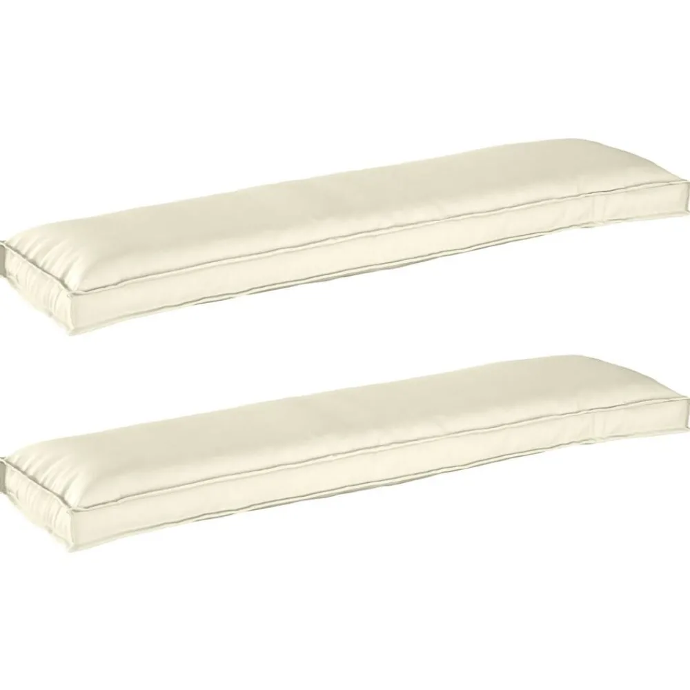Pallet Kussen Set 2 pcs Crème 150 x 40 x 8 cm Oxford Stof>vidaXL
