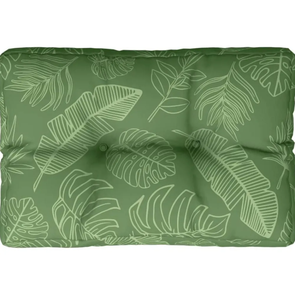 Woon- & Tuinaccessoires*vidaXL Palletkussen bladpatroon 50x40x12 cm stof Bladontwerp