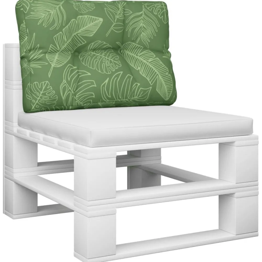 Woon- & Tuinaccessoires*vidaXL Palletkussen bladpatroon 50x40x12 cm stof Bladontwerp