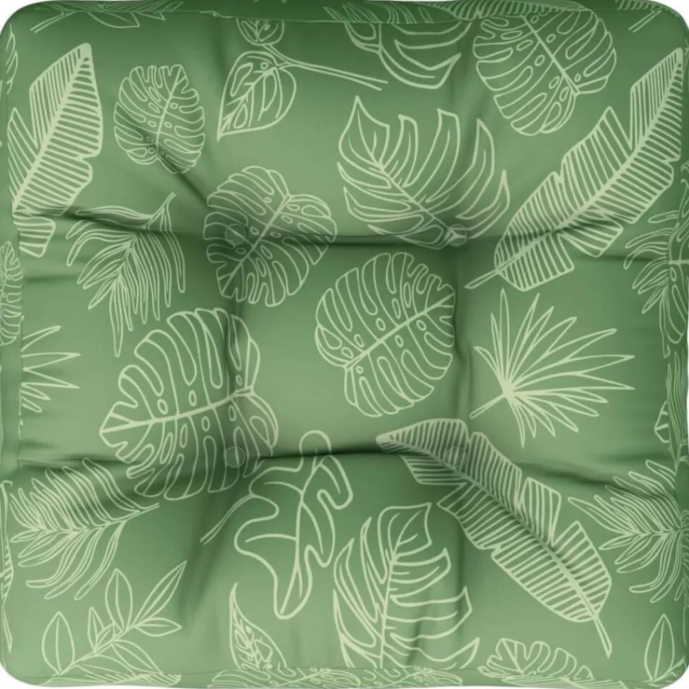 Woon- & Tuinaccessoires*vidaXL Palletkussen bladpatroon 50x50x12 cm stof Bladontwerp