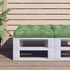 Woon- & Tuinaccessoires*vidaXL Palletkussen bladpatroon 50x50x12 cm stof Bladontwerp