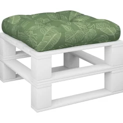 Woon- & Tuinaccessoires*vidaXL Palletkussen bladpatroon 50x50x12 cm stof Bladontwerp