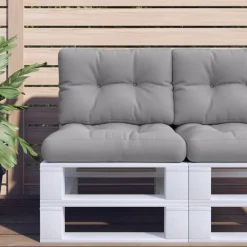 Woon- & Tuinaccessoires*vidaXL Palletkussen 50x40x12 cm stof Grijs