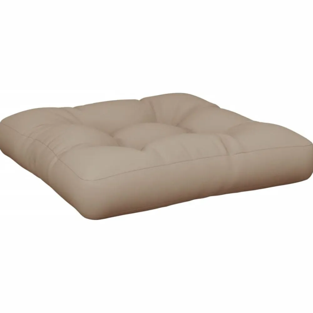 Woon- & Tuinaccessoires*vidaXL Palletkussen 50x50x12 cm stof Taupe