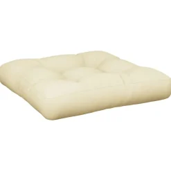 Woon- & Tuinaccessoires*vidaXL Palletkussen 50x50x12 cm stof crèmekleurig Crème