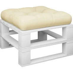 Woon- & Tuinaccessoires*vidaXL Palletkussen 50x50x12 cm stof crèmekleurig Crème