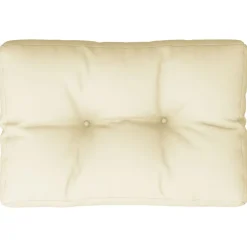 Woon- & Tuinaccessoires*vidaXL Palletkussen 50x40x12 cm stof crèmekleurig Crème