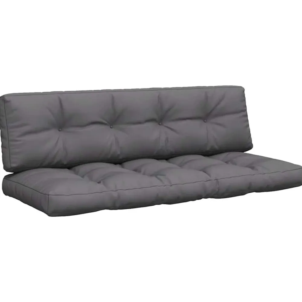 Woon- & Tuinaccessoires*vidaXL Palletkussens 2 st stof kleurig Antraciet