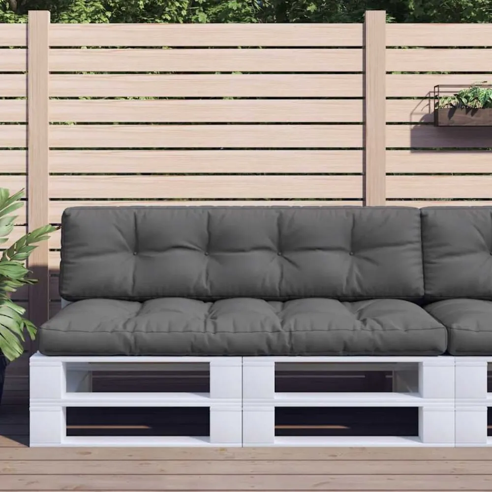 Woon- & Tuinaccessoires*vidaXL Palletkussens 2 st stof kleurig Antraciet