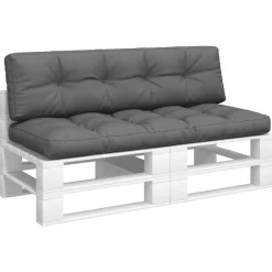 Woon- & Tuinaccessoires*vidaXL Palletkussens 2 st stof kleurig Antraciet