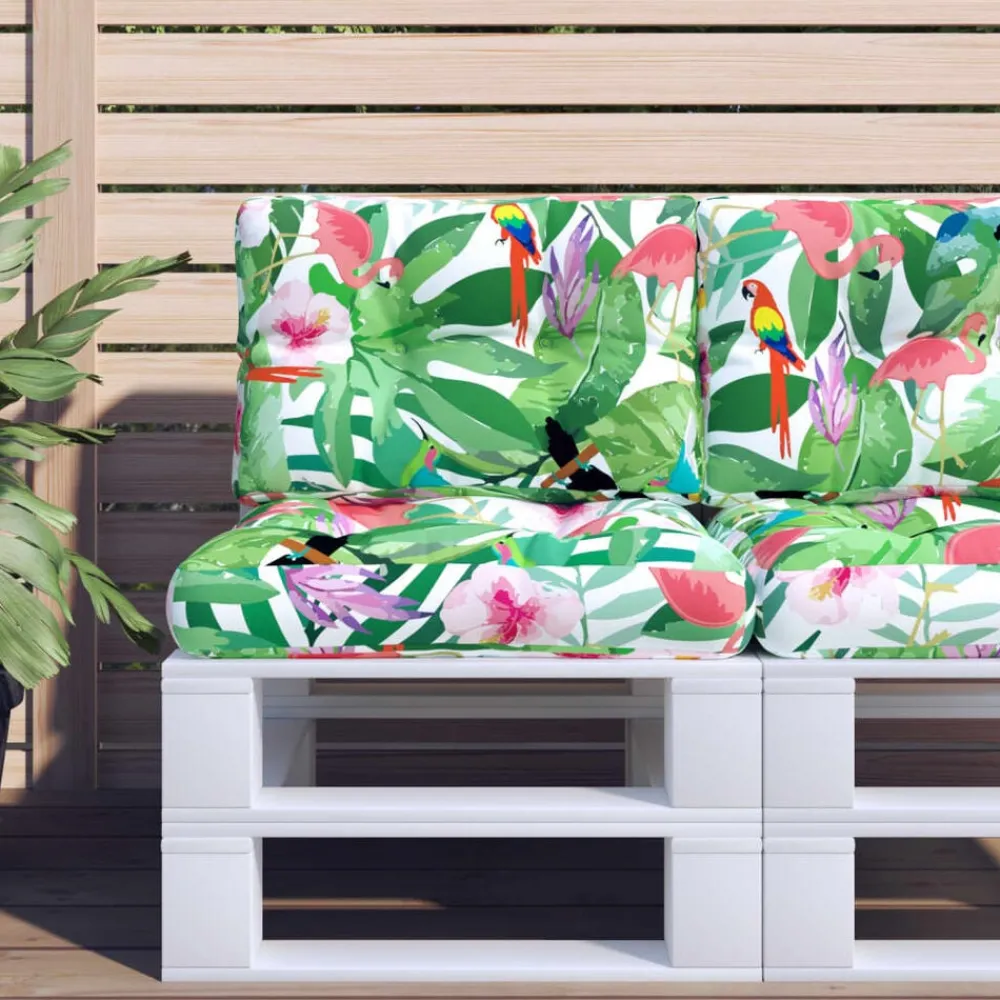 Woon- & Tuinaccessoires*vidaXL Palletkussens 2 st stof meerkleurig Multikleur