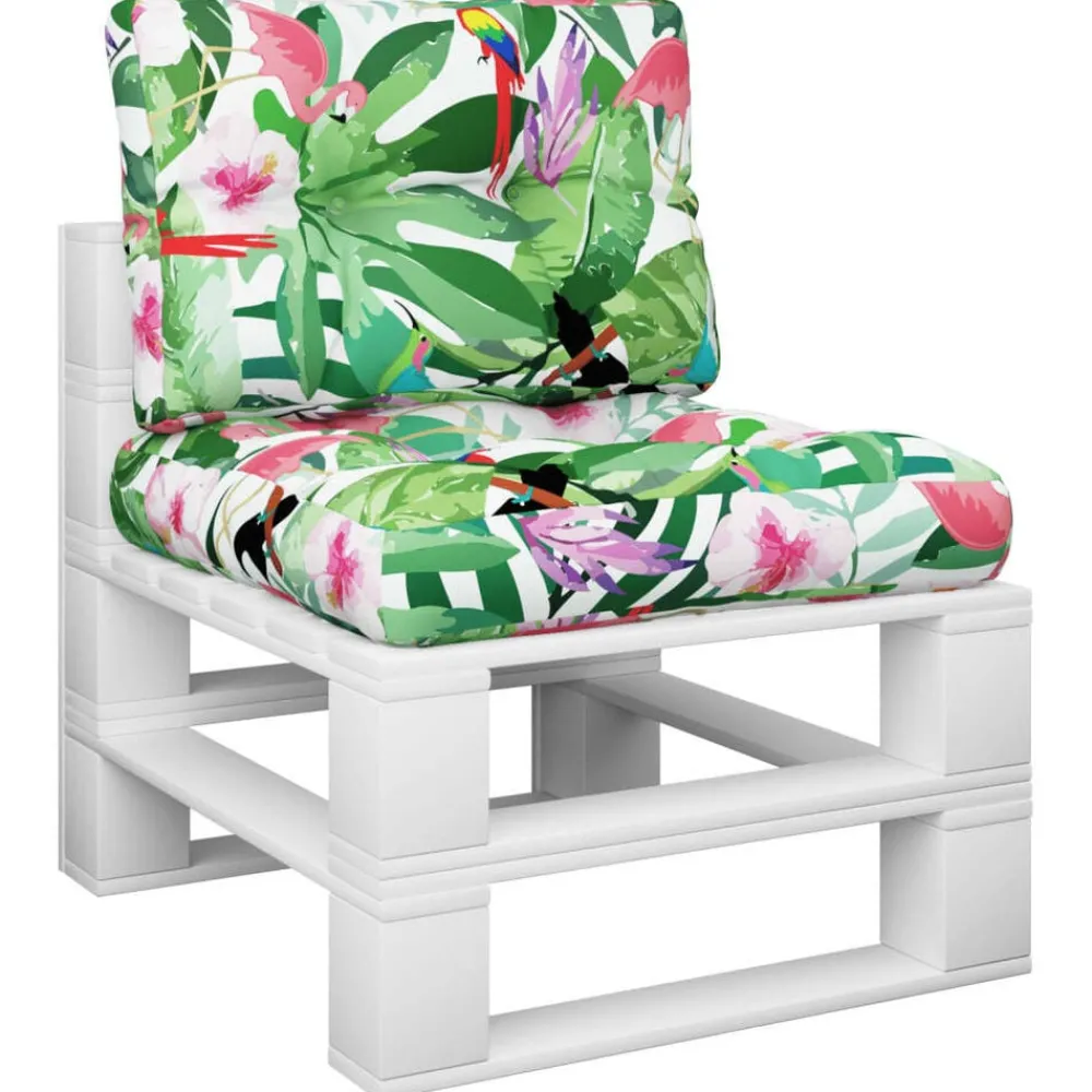 Woon- & Tuinaccessoires*vidaXL Palletkussens 2 st stof meerkleurig Multikleur
