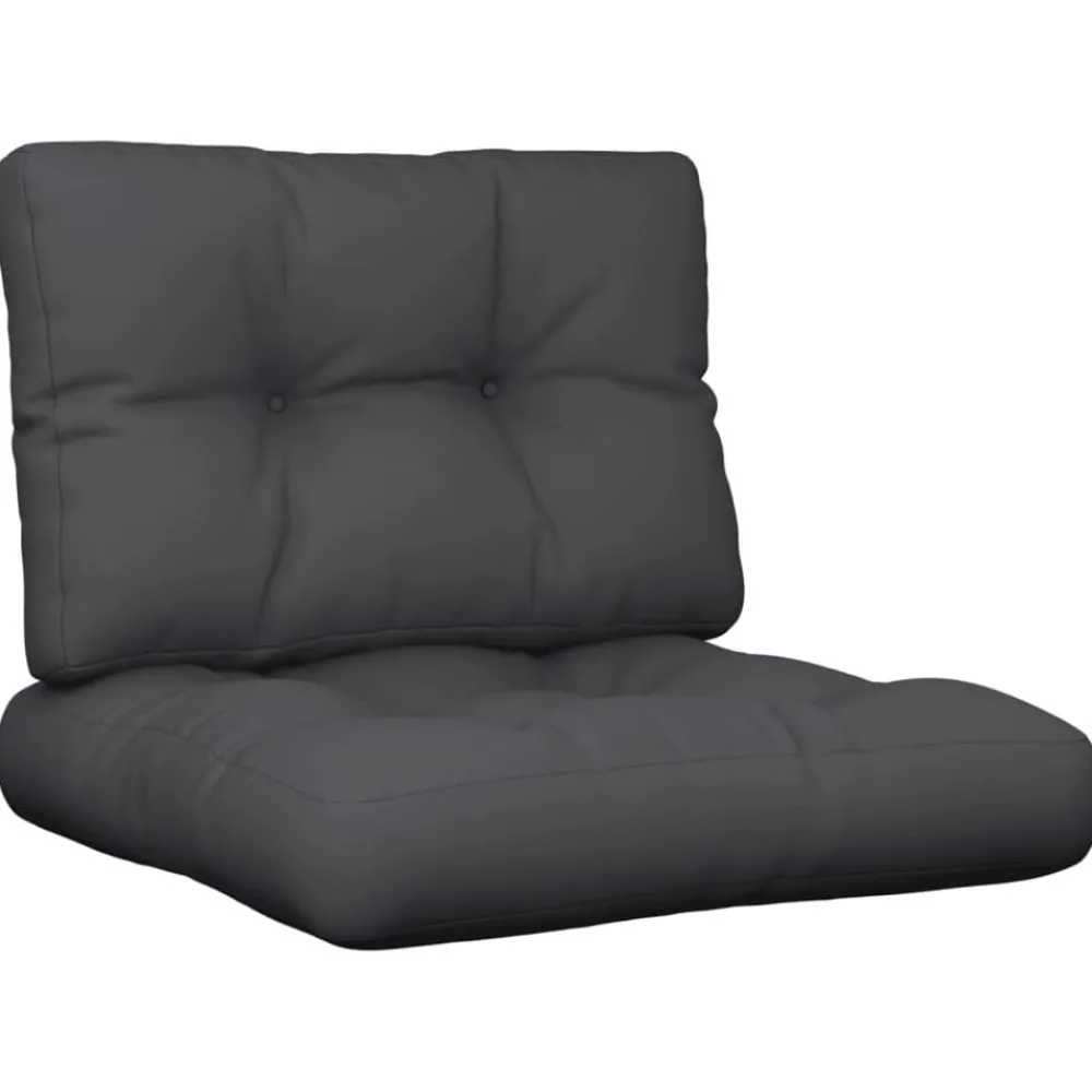 Woon- & Tuinaccessoires*vidaXL Palletkussens 2 st stof Zwart