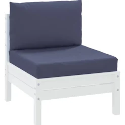 Woon- & Tuinaccessoires*vidaXL Palletkussens 2 st stof Marineblauw