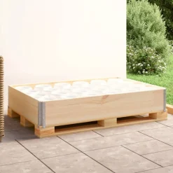 Materiaalbehandeling*vidaXL Palletopzetrand 80x120 cm massief grenenhout Bruin