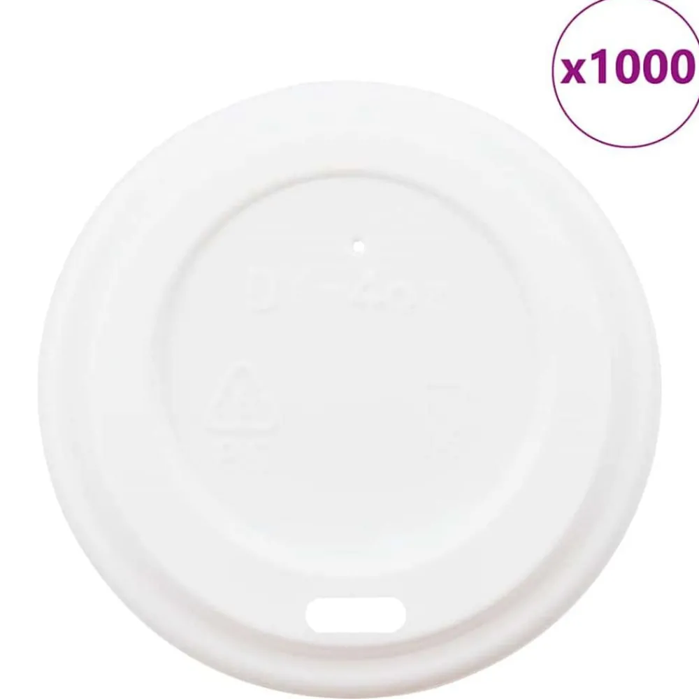 Papieren koffiebekerdeksels Ø60 mm 4oz 1000 st kunststof wit>vidaXL Sale