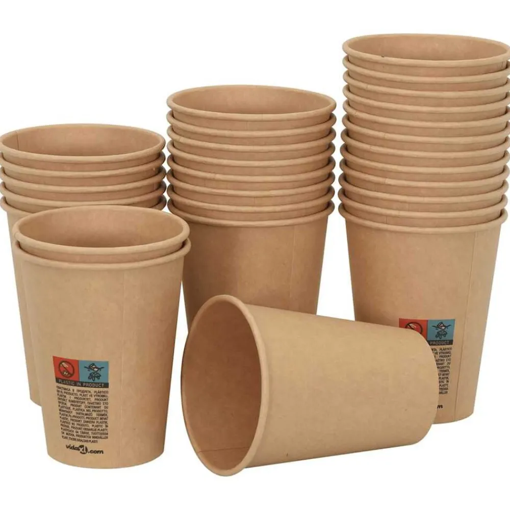Catering & Horeca*vidaXL Papieren koffiekopjes 1000 st 12oz 300 ml bruin