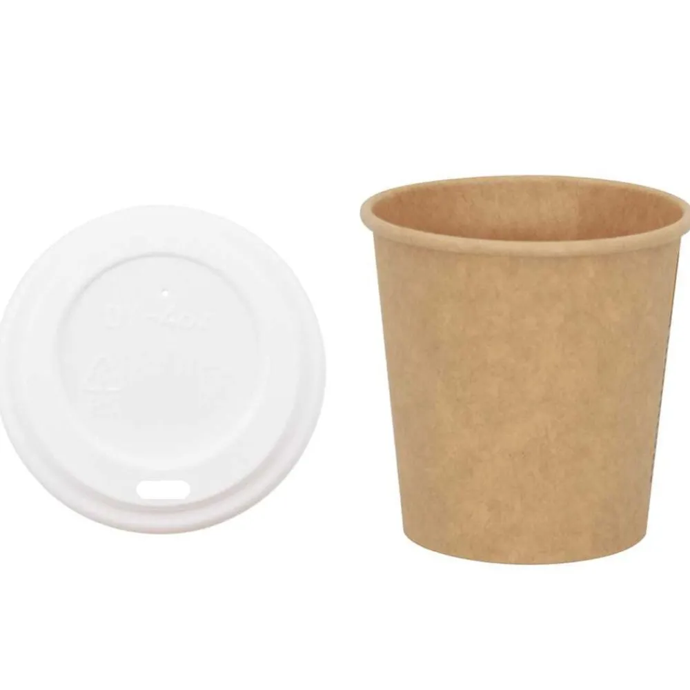 Catering & Horeca*vidaXL Papieren koffiekopjes met deksel 1000 st 4oz 100 ml