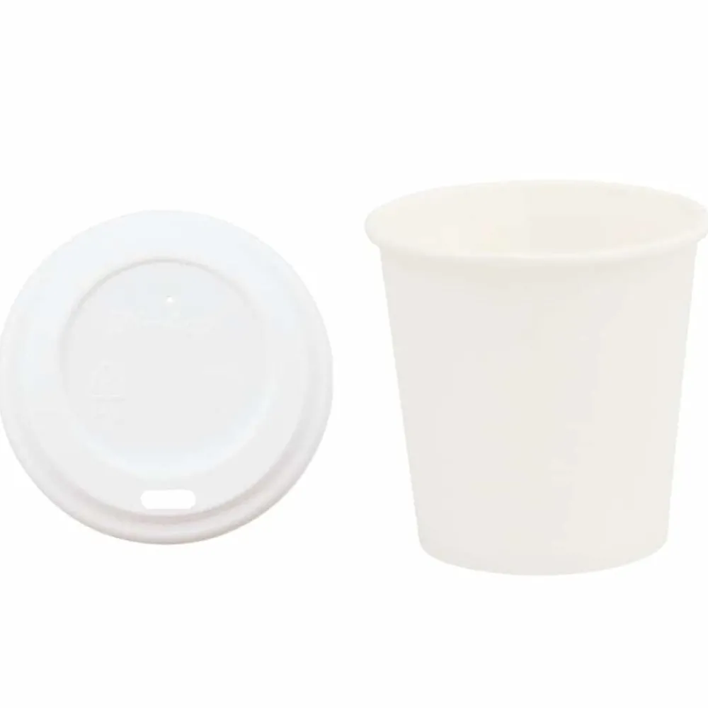 Catering & Horeca*vidaXL Papieren koffiekopjes met deksel 1000 st 4oz 100 ml