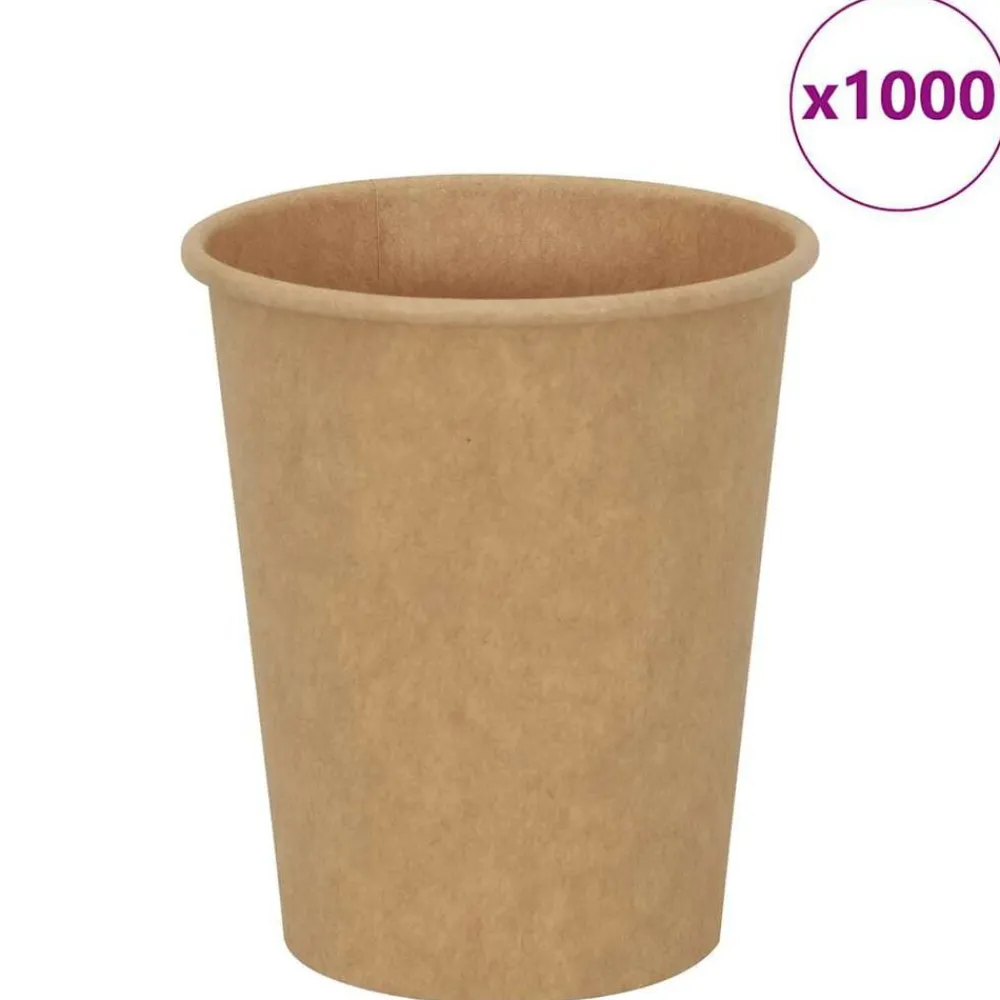 Papieren koffiekopjes 1000 st 8oz 200 ml bruin>vidaXL Hot