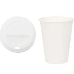 Catering & Horeca*vidaXL Papieren koffiekopjes met deksel 1000 st 12oz 300 ml